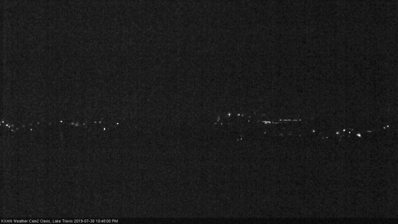 Lake Travis webcam, July 30, 2019 9:50 PM CT