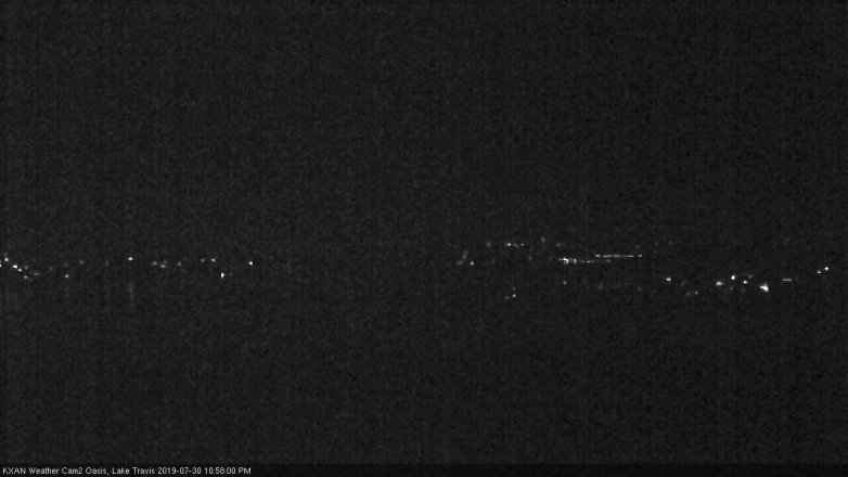 Lake Travis webcam, July 30, 2019 10:00 PM CT