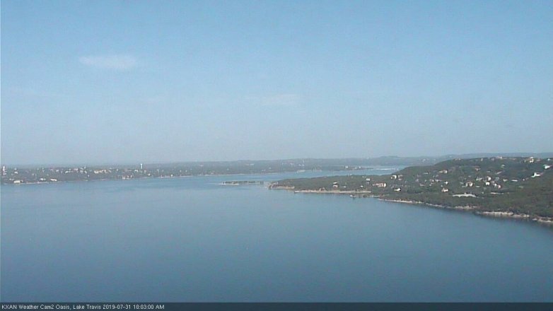 Lake Travis webcam, July 31, 2019 9:05 AM CT