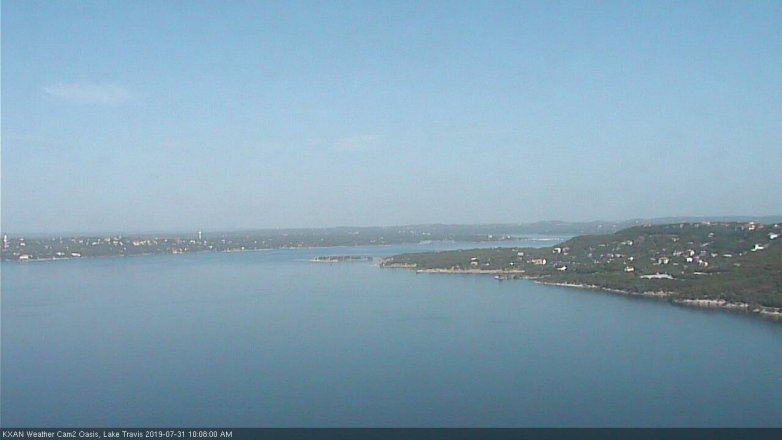 Lake Travis webcam, July 31, 2019 9:10 AM CT