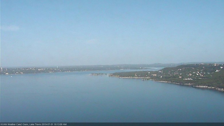 Lake Travis webcam, July 31, 2019 9:15 AM CT