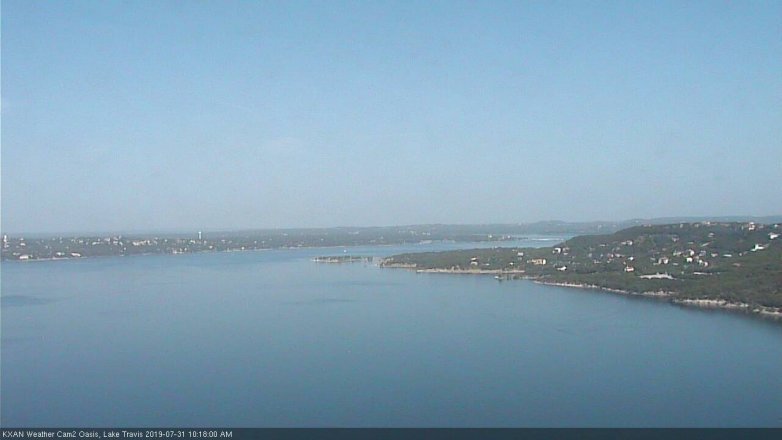 Lake Travis webcam, July 31, 2019 9:20 AM CT