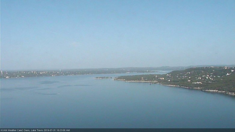 Lake Travis webcam, July 31, 2019 9:25 AM CT