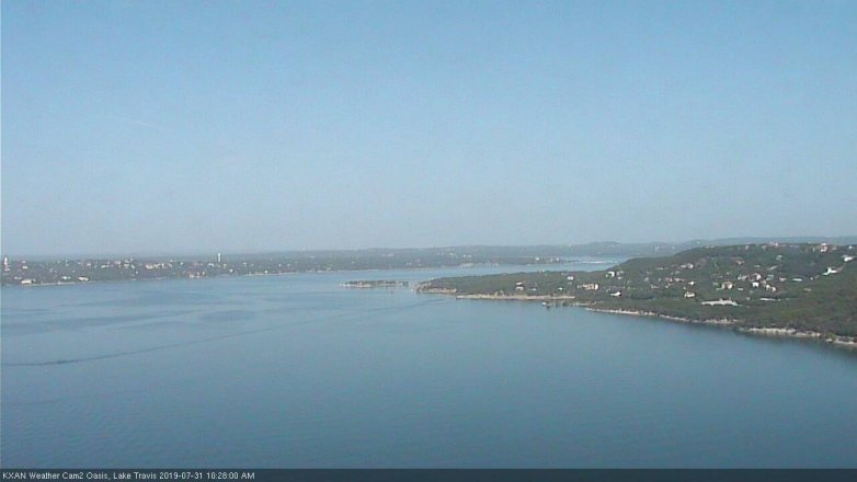 Lake Travis webcam, July 31, 2019 9:30 AM CT