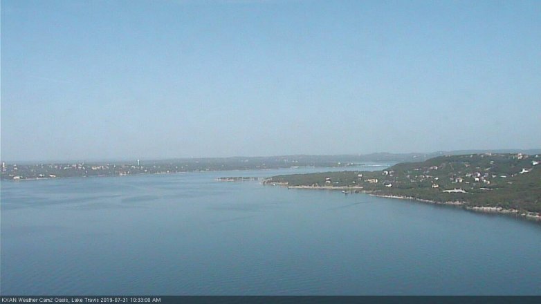 Lake Travis webcam, July 31, 2019 9:35 AM CT