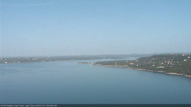 Lake Travis webcam, July 31, 2019 9:45 AM CT