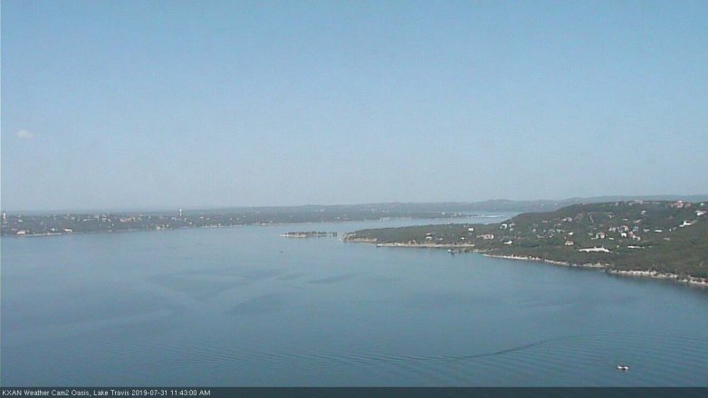 Lake Travis webcam, July 31, 2019 10:45 AM CT