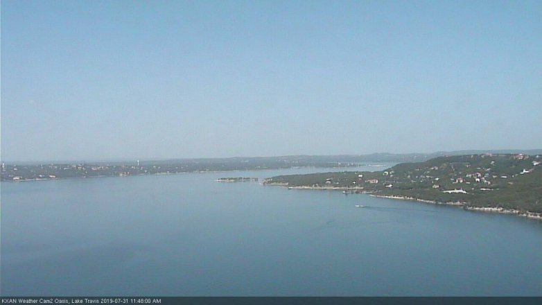 Lake Travis webcam, July 31, 2019 10:50 AM CT