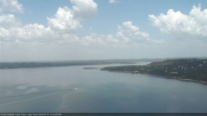 Lake Travis webcam, July 31, 2019 11:45 AM CT