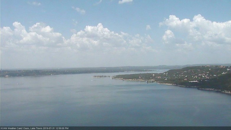 Lake Travis webcam, July 31, 2019 12:00 PM CT