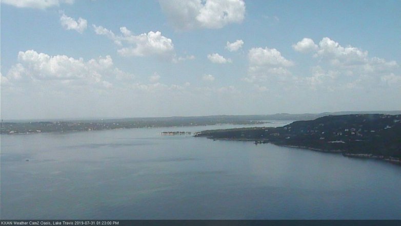 Lake Travis webcam, July 31, 2019 12:25 PM CT
