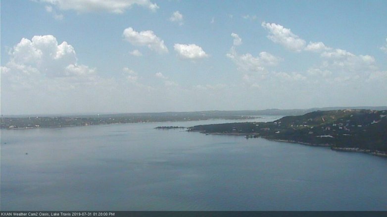 Lake Travis webcam, July 31, 2019 12:30 PM CT
