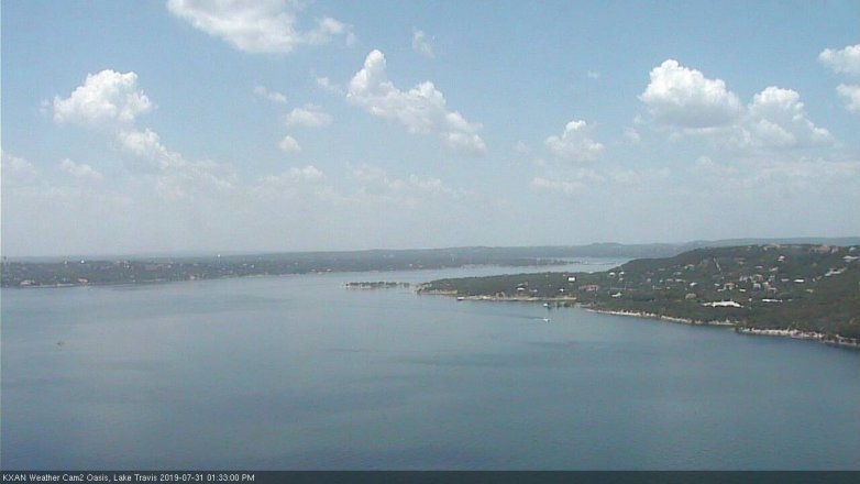 Lake Travis webcam, July 31, 2019 12:35 PM CT