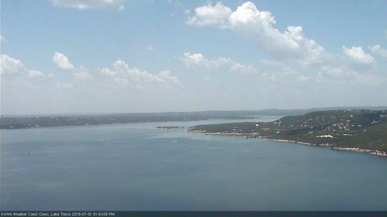 Lake Travis webcam, July 31, 2019 12:45 PM CT