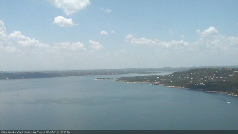 Lake Travis webcam, July 31, 2019 12:55 PM CT