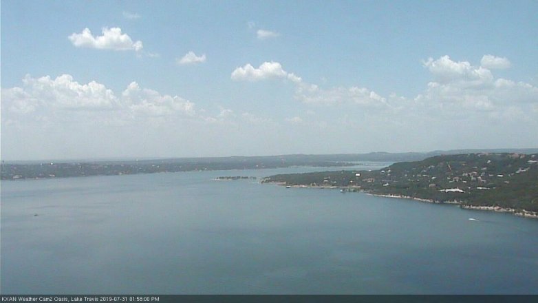 Lake Travis webcam, July 31, 2019 1:00 PM CT