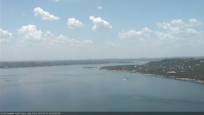 Lake Travis webcam, July 31, 2019 1:05 PM CT