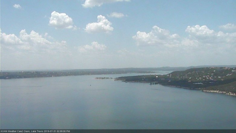 Lake Travis webcam, July 31, 2019 1:10 PM CT