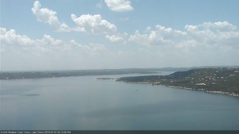 Lake Travis webcam, July 31, 2019 1:15 PM CT