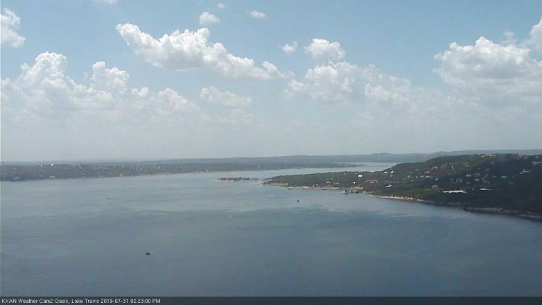 Lake Travis webcam, July 31, 2019 1:25 PM CT