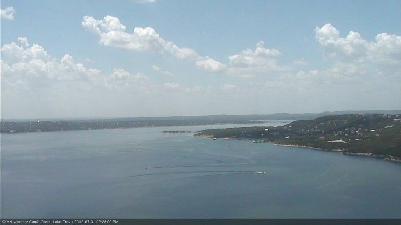 Lake Travis webcam, July 31, 2019 1:30 PM CT
