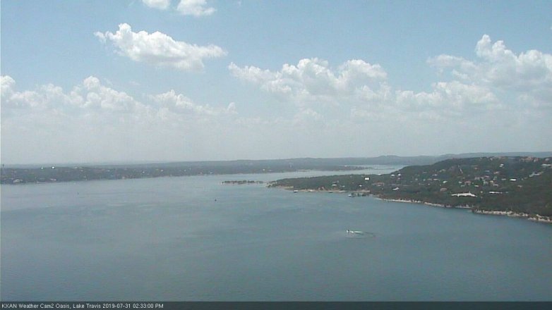 Lake Travis webcam, July 31, 2019 1:35 PM CT