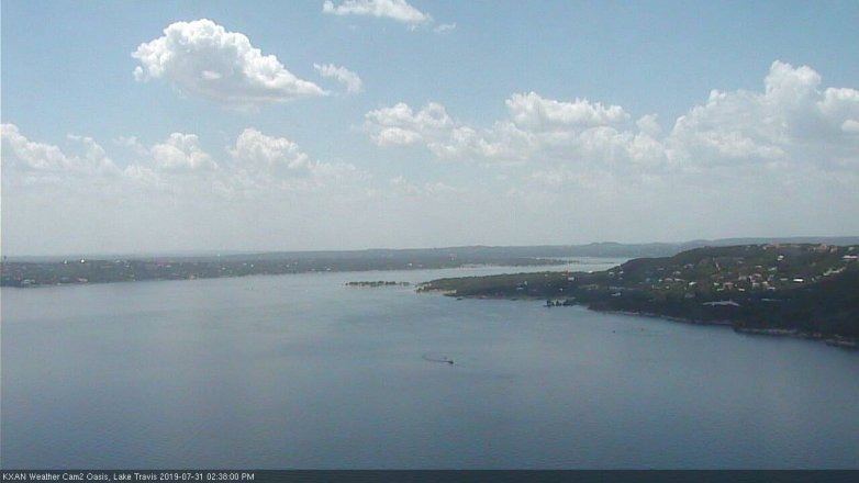 Lake Travis webcam, July 31, 2019 1:40 PM CT