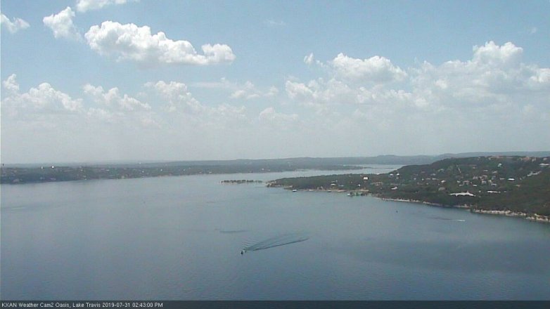 Lake Travis webcam, July 31, 2019 1:45 PM CT