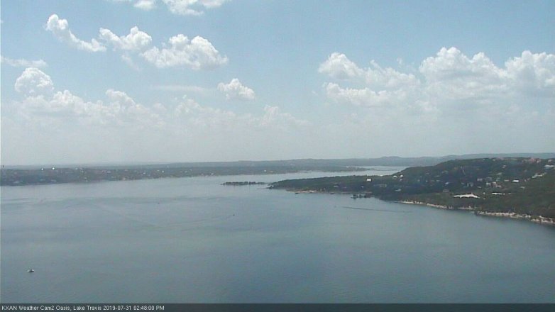 Lake Travis webcam, July 31, 2019 1:50 PM CT