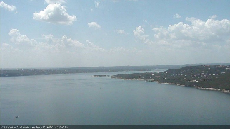 Lake Travis webcam, July 31, 2019 2:00 PM CT