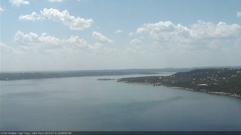 Lake Travis webcam, July 31, 2019 2:10 PM CT