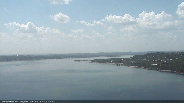 Lake Travis webcam, July 31, 2019 2:15 PM CT