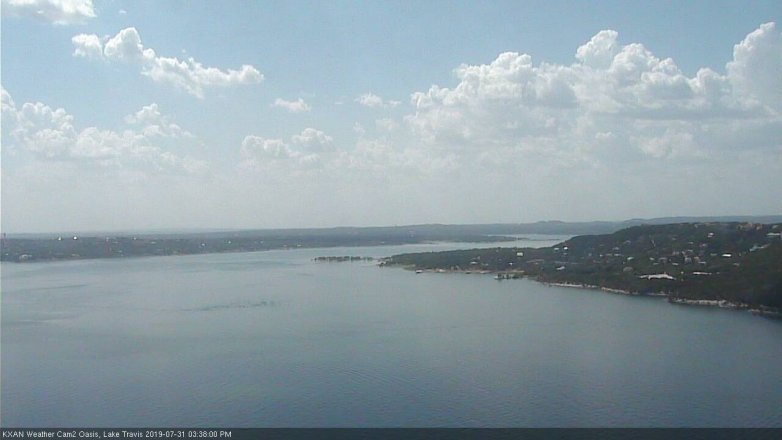 Lake Travis webcam, July 31, 2019 2:40 PM CT