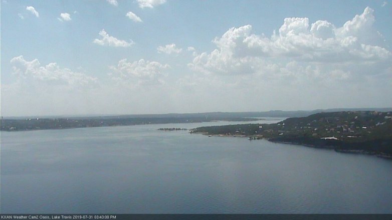 Lake Travis webcam, July 31, 2019 2:45 PM CT