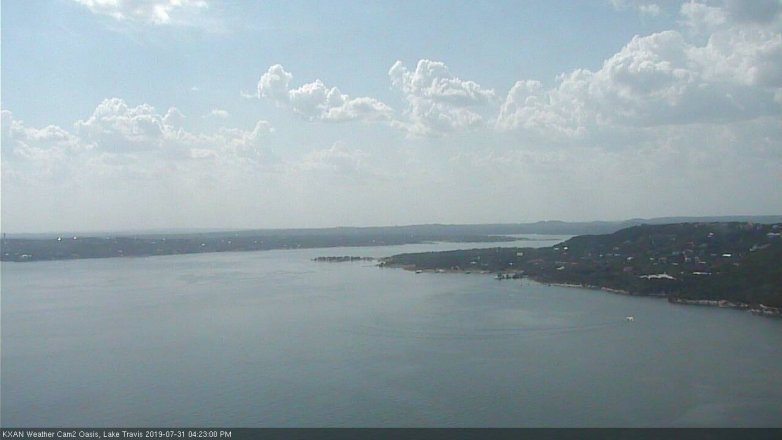 Lake Travis webcam, July 31, 2019 3:25 PM CT