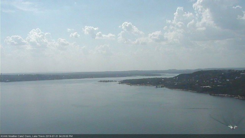 Lake Travis webcam, July 31, 2019 3:30 PM CT