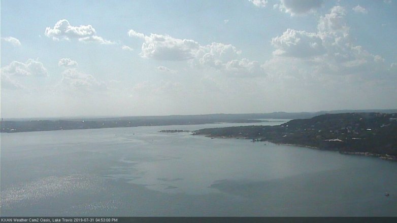 Lake Travis webcam, July 31, 2019 3:55 PM CT