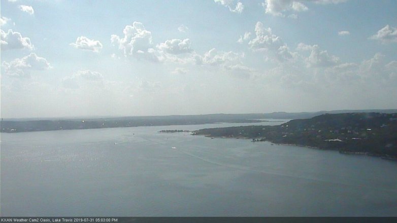 Lake Travis webcam, July 31, 2019 4:05 PM CT