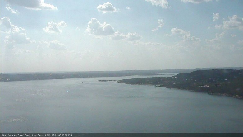 Lake Travis webcam, July 31, 2019 4:10 PM CT