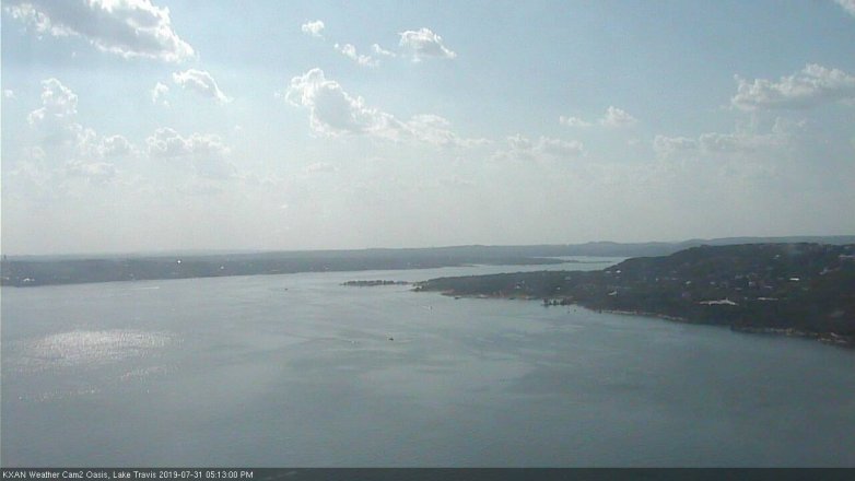 Lake Travis webcam, July 31, 2019 4:15 PM CT