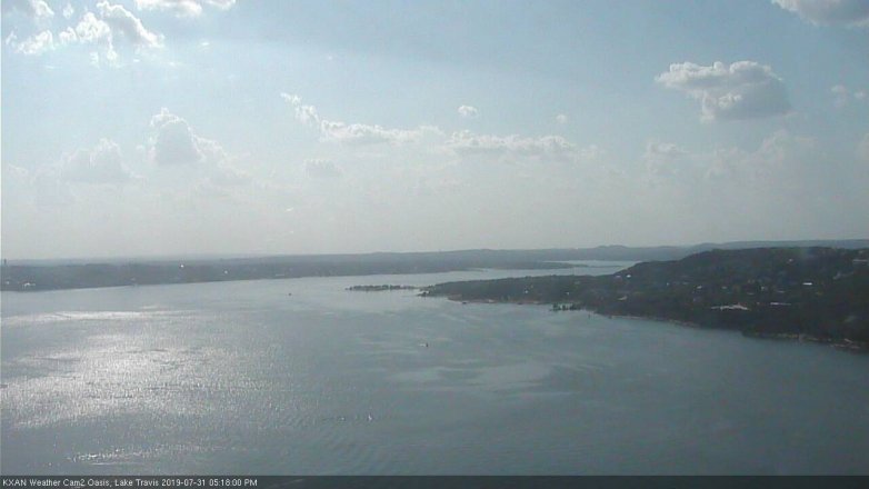 Lake Travis webcam, July 31, 2019 4:20 PM CT