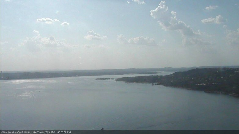 Lake Travis webcam, July 31, 2019 4:30 PM CT
