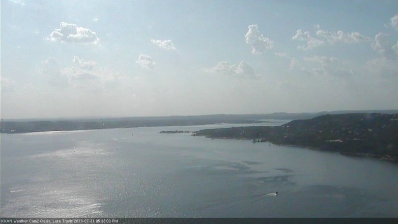 Lake Travis webcam, July 31, 2019 4:35 PM CT