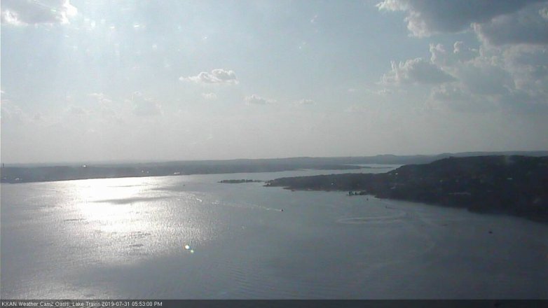 Lake Travis webcam, July 31, 2019 4:55 PM CT