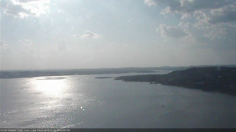 Lake Travis webcam, July 31, 2019 5:00 PM CT