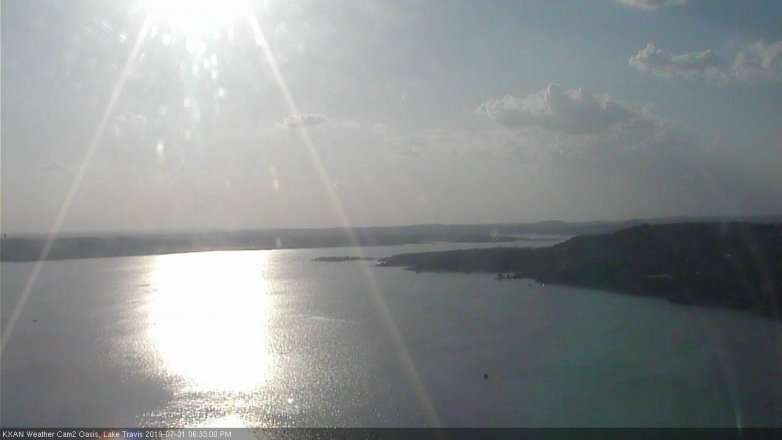 Lake Travis webcam, July 31, 2019 5:35 PM CT