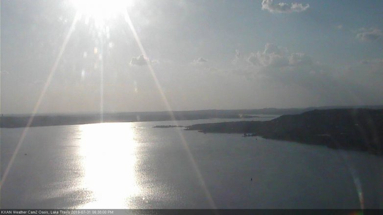 Lake Travis webcam, July 31, 2019 5:40 PM CT