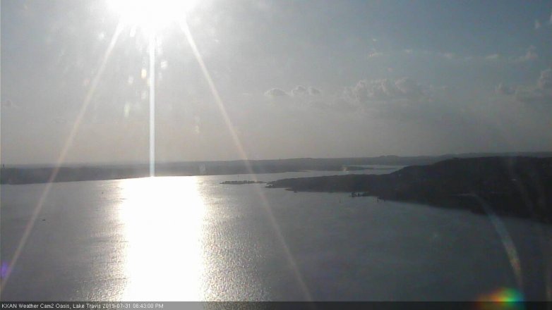 Lake Travis webcam, July 31, 2019 5:45 PM CT
