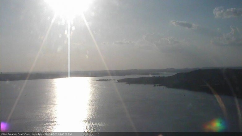 Lake Travis webcam, July 31, 2019 5:50 PM CT