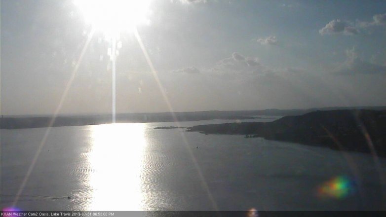 Lake Travis webcam, July 31, 2019 5:55 PM CT